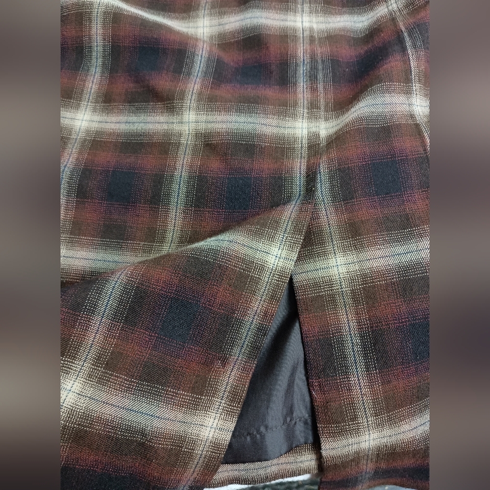 JONES WEAR Brown Plaid Preppy, Country,Coquettegirl,Tweed Skirt (#1,075) - Picture 2 of 8